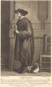 Ślepy żebrak autorstwa Pierre Louis de Surugue after Jean Siméon Chardin