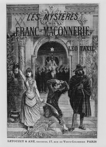 Ilustracja na przedniej okładce "Les Mysteres de la Franc-Maconnerie" Leo Taxila