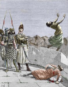 izmailickiej sekty Wschodu lub morderców założonych przez Hassana ibn al-Sabbaha (1036-1124), znanego jako starzec z Gór”, rep. Ismailizm: reprezentacja Hassana