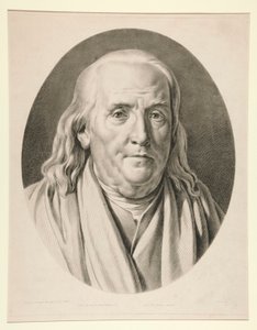Benjamin Franklin, według rzeźby Jean-Antoine Houdon autorstwa Pierre Michel Alix