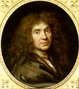 Portret Moliera (1622-1673) Jean Baptiste Poquelin. Olej na płótnie. Rozmiar: 0,55 x 0,48. Obraz Pierre