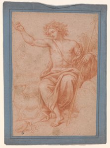 Studie von Apollo oder Johannes dem Täufer autorstwa Pierre Mignard