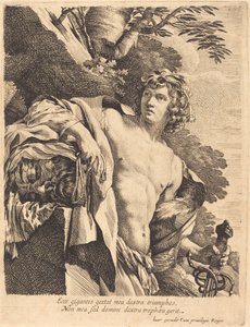 Dawid z głową Goliata autorstwa Pierre Mignard I after Simon Vouet