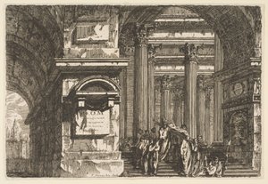 Scena pogrzebowa w świątyni, ca. 1760.