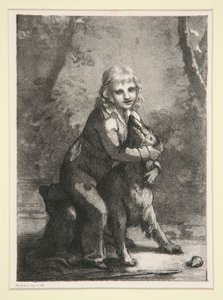 Bez tytułu (chłopiec z psem) autorstwa Pierre Paul Prud