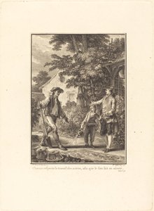 Każdy szanuje pracę innych, aby jego własna była bezpieczna autorstwa Pierre Philippe Choffard after Jean Michel Moreau