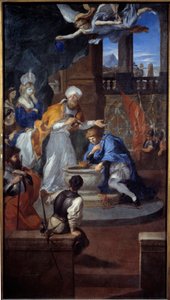 Chrzest Clovisa w Reims w dniu 25 grudnia 496 r. Obraz Pierre