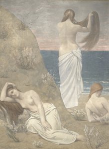 Młode dziewczyny nad morzem autorstwa Pierre Puvis de Chavannes