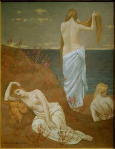 Młode kobiety nad morzem autorstwa Pierre Puvis de Chavannes