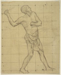 Pikardyjski miotacz oszczepu, studium do Pro Patria Ludus, Amiens, Musée de Picardie autorstwa Pierre Puvis de Chavannes