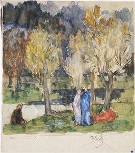 Święty gaj autorstwa Pierre Puvis de Chavannes