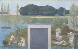 Szkic dla Hôtel de Ville de Paris: lato autorstwa Pierre Puvis de Chavannes