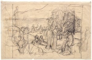 Studium do dekoracji ściennej autorstwa Pierre Puvis de Chavannes