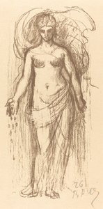 Studium kobiety (obfitość) autorstwa Pierre Puvis de Chavannes