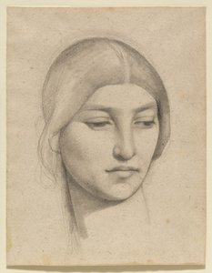 Studium głowy kobiety autorstwa Pierre Puvis de Chavannes