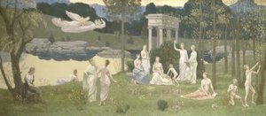 Święty Gaj, Ukochany Sztuk i Muz, 188489. autorstwa Pierre Puvis de Chavannes