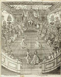 Ilustracja z Mistrza tańca, 1734 autorstwa Pierre Rameau