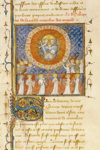 Fragment strony z „De Proprietatibus Rerum” Bartholomeusa Anglicus, we francuskim tłumaczeniu Jeana Corbechona, c.1390