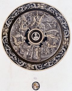 Porcelanowy talerz z XVI wieku przedstawiający Genesis autorstwa Pierre