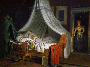Powrót z tańca, obraz Pierre Roch Vignerona (1789-1872), olej na płótnie, 24,4x32,5 cm, Francja