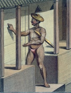 Carépatré Pandaron (wielbiciel religijny ślubował milczenie), grawerowane przez Poissona, z „Voyage aux Indes et a la Chine”