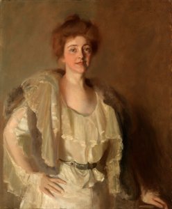 Alice Barney w bieli i brązach autorstwa Pierre Troubetzkoy