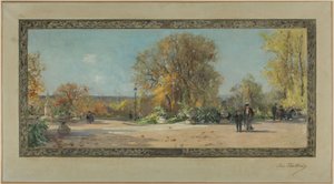 Szkic ratusza w Vanves: Taras Lycée Michelet autorstwa Pierre Vauthier