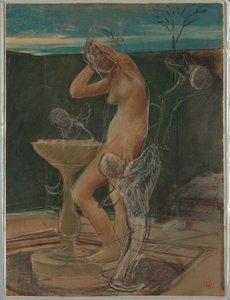 Studium kobiety w kąpieli