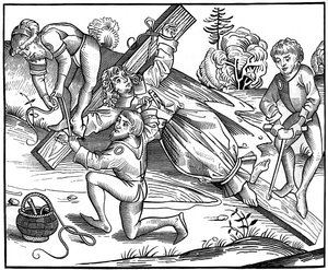 Niemowlę Ryszard z Pontoise ukrzyżowany przez Żydów, 1493 1849. autorstwa Pierre Wolgmuth
