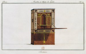Biurko, talerz 101, ilustracja z Collection de meubles et objects de gout (Kolekcja mebli i przedmiotów smaku) autorstwa Pierre de La Mesangere