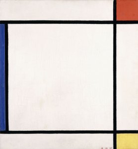Kompozycja III z czerwonym, żółtym i niebieskim autorstwa Piet Mondrian