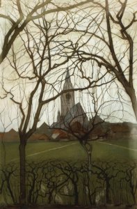Dorpskerk (kościół wiejski); Jacobskerk, Winterswijk autorstwa Piet Mondrian