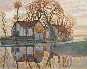Farma w pobliżu Duivendrecht, ok. 1916 autorstwa Piet Mondrian