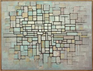 Kompozycja nr II; Kompozycja linią i kolorem autorstwa Piet Mondrian