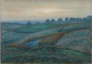Krajobraz w pobliżu Arnhem autorstwa Piet Mondrian