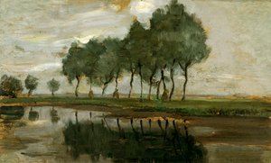 Krajobraz drzew w pobliżu Gein autorstwa Piet Mondrian