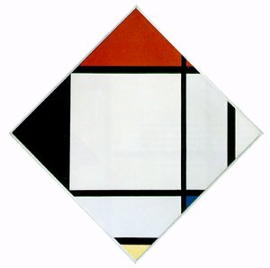 Kompozycja pastylek w kolorze czerwonym, czarnym, niebieskim i żółtym, 1925