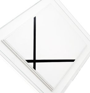 Kompozycja do ssania z dwiema liniami (olej na płótnie) autorstwa Piet Mondrian