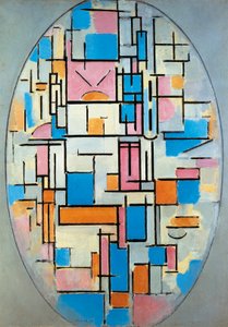 USA, Nowy Jork, Kompozycja owalna autorstwa Piet Mondrian