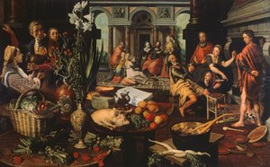 Chrystus w Domu Marty i Marii — Pieter Aertsen (1507 lub 1508 -1575) autorstwa Pieter Aertsen
