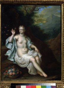 „Portret Flory nimfy” (Flora) Obraz Pietera Borna (Borm) (1650-1682) XVII-wieczne prywatne kolekcje Muzeum Puszkina w Moskwie autorstwa Pieter Borm