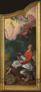 Tryptyk Jan van der Biest prawy panel. autorstwa Pieter Aertsen
