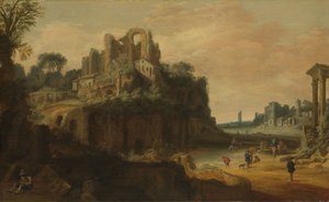 Rzymski krajobraz z ruinami autorstwa Pieter Anthonisz van Groenewegen