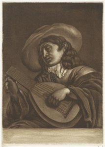 gracz lutni autorstwa Pieter Anthony Wakkerdak