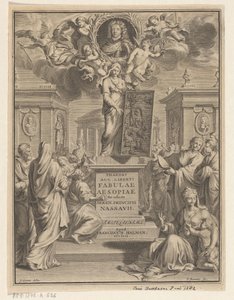 Bajki Ezopa Fajdros sie. uwolniony z bajek Ezopa (tytuł na obiekcie) autorstwa Pieter Balthasar Bouttats