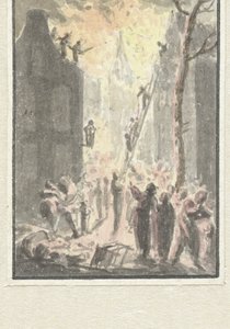 Pożar w domu autorstwa Pieter Bartholomeusz. Barbiers