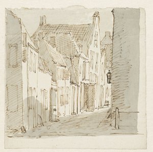 widok ulicy autorstwa Pieter Bartholomeusz. Barbiers