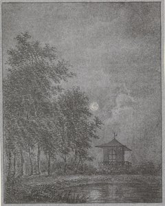 Ogród przy świetle księżyca autorstwa Pieter Bartholomeusz. Barbiers