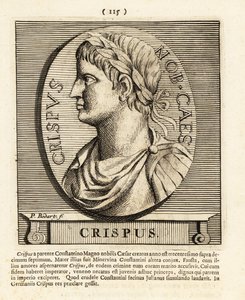 Flawiusz Juliusz Kryspus, syn cesarza rzymskiego Konstantyna Wielkiego, 1724 (rycina) autorstwa Pieter Bodart