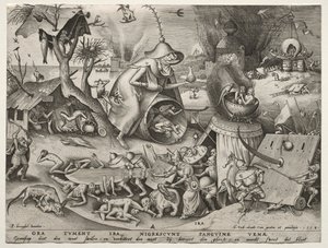 Siedem grzechów głównych: gniew autorstwa Pieter Bruegel